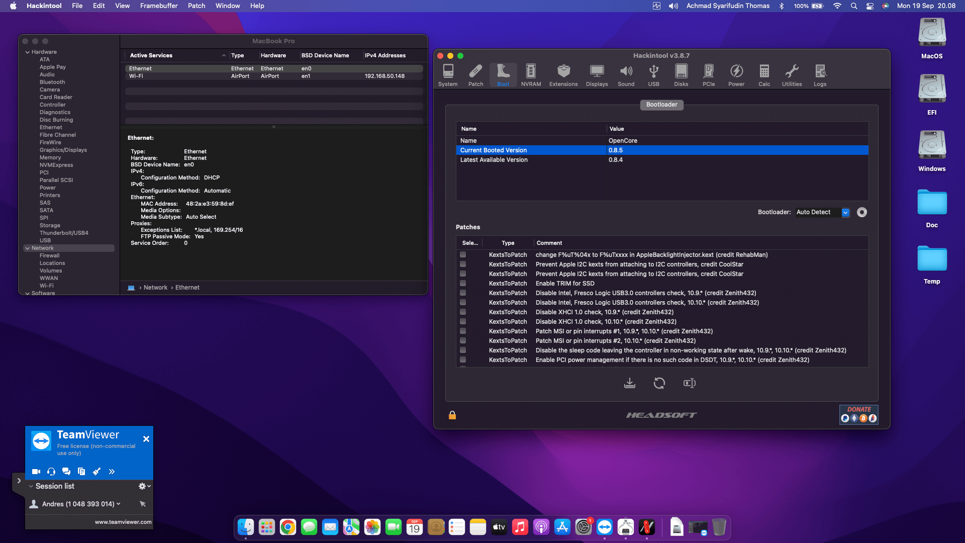 Lenovo Thinkpad L390 3rd   Touchscreen [WhiskeyLake   Intel UHD 620 + PS2]   OpenCore 8